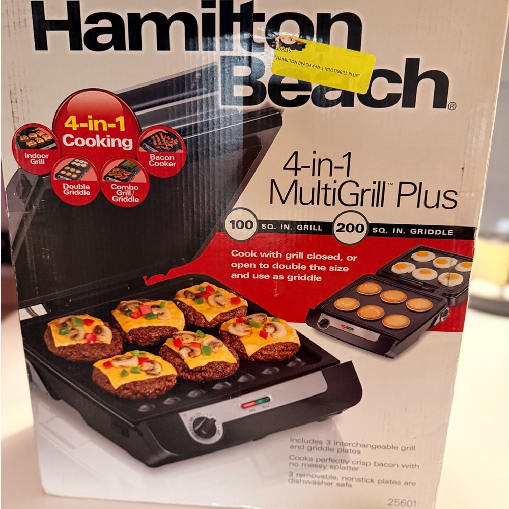 Hamilton Beach MultiGrill Plus with Black and Silver Finish